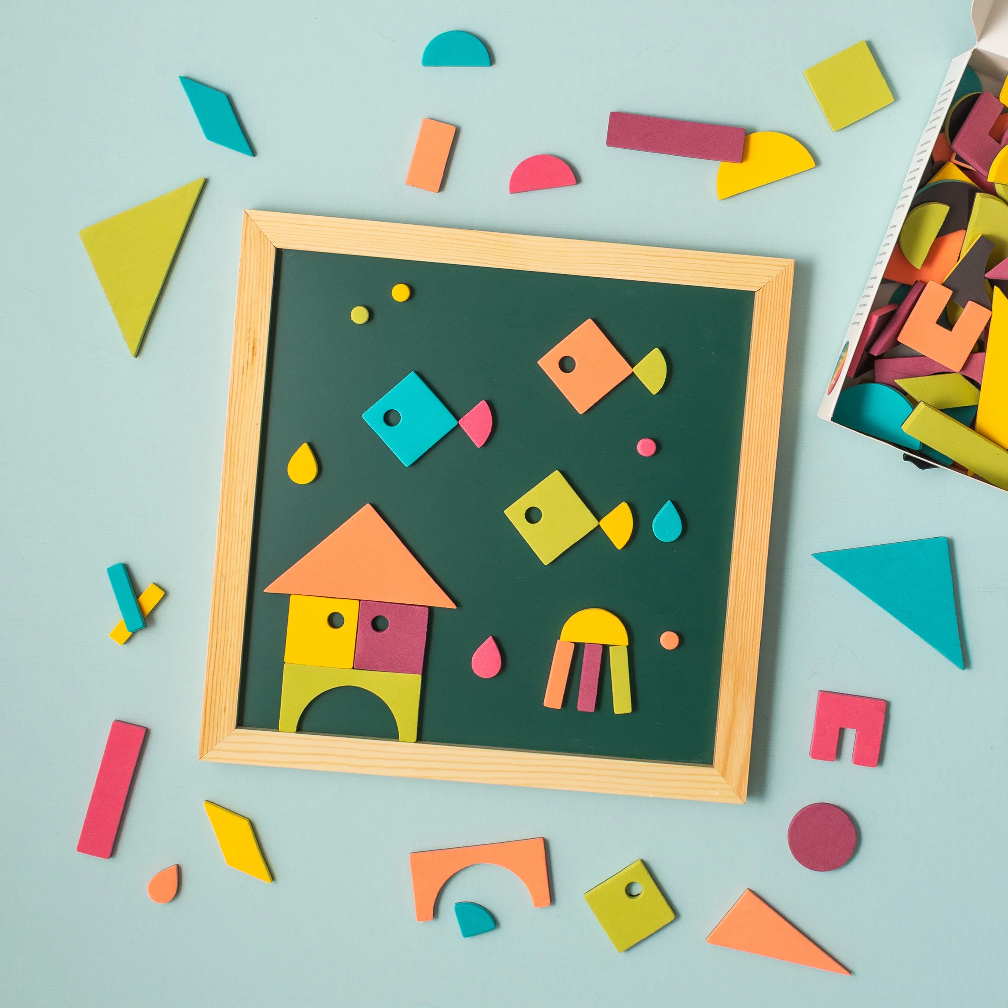 198pc Magnetic Shapes in Rainbow Pop - Image 4