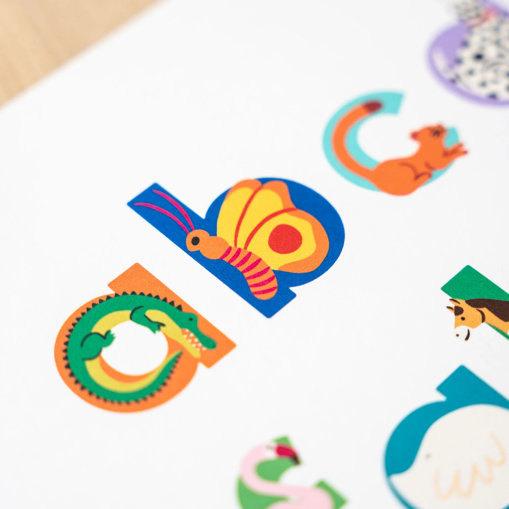 Modern A to Z Animal Alphabet Art Print - Image 4