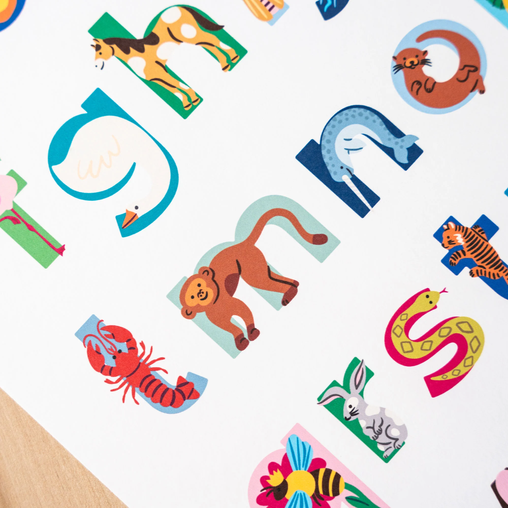 Modern A to Z Animal Alphabet Art Print - Image 7