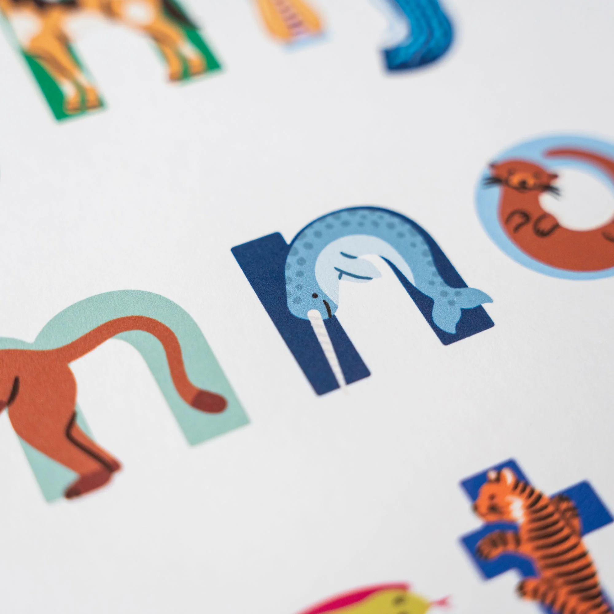 Modern A to Z Animal Alphabet Art Print - Image 8