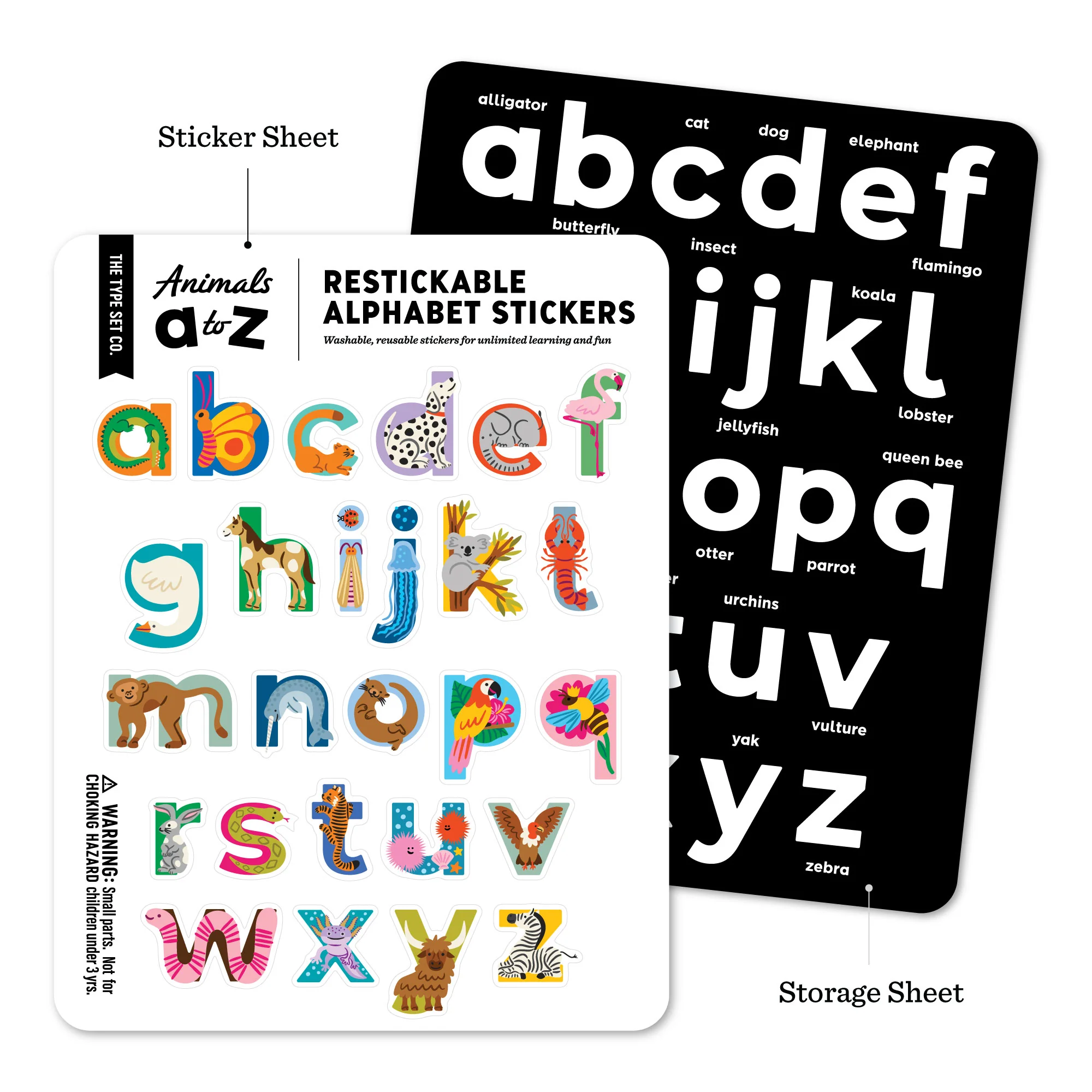 Animals A to Z Restickable Alphabet Stickers - Image 5