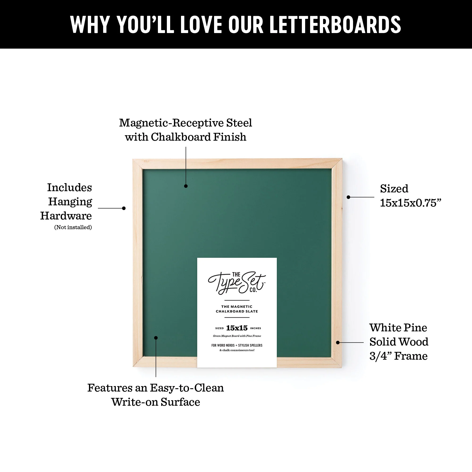 15x15 Green Magnetic Chalkboard - Image 5
