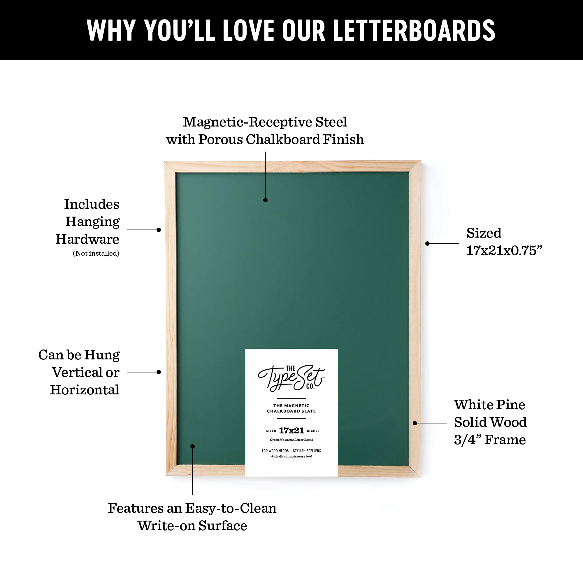 17x21 Green Magnetic Chalkboard - Image 4