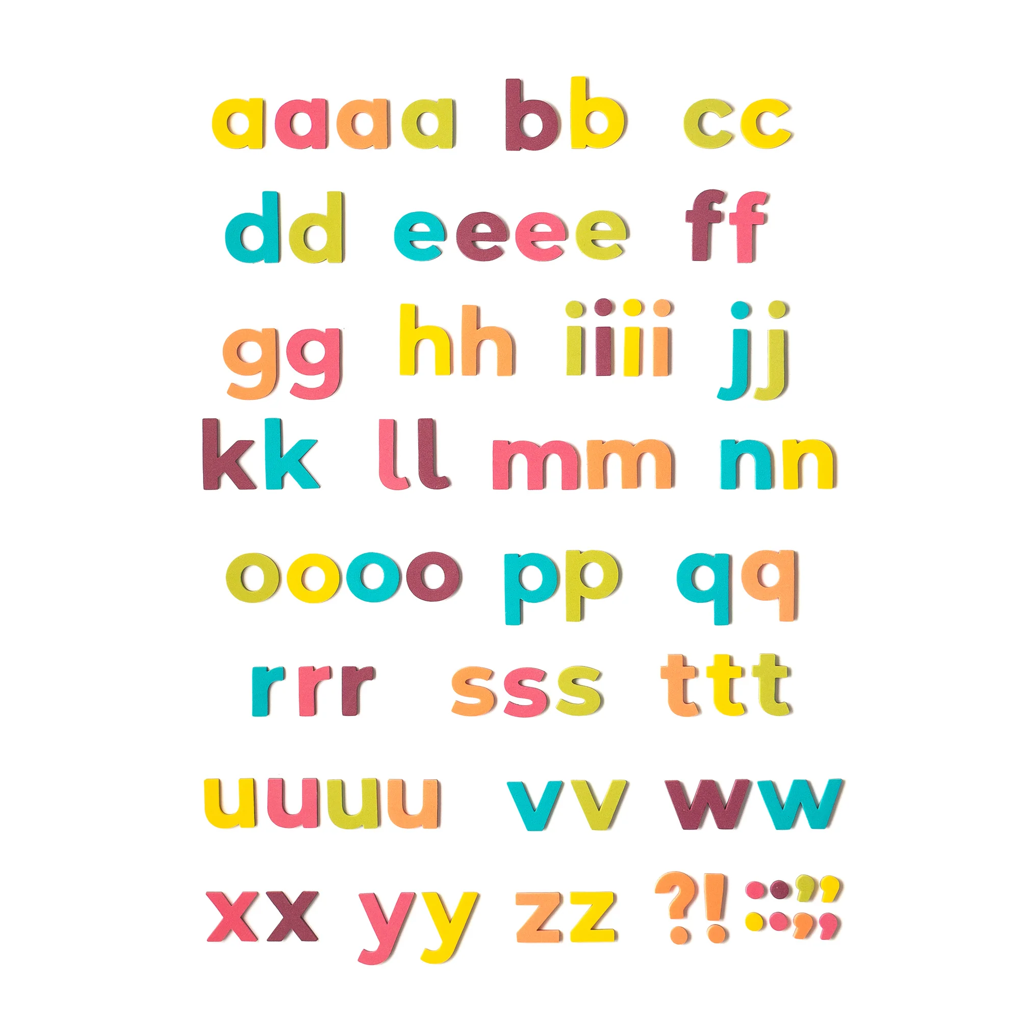 2" 75pc Rainbow Pop Lowercase Magnetic Letters - Image 3