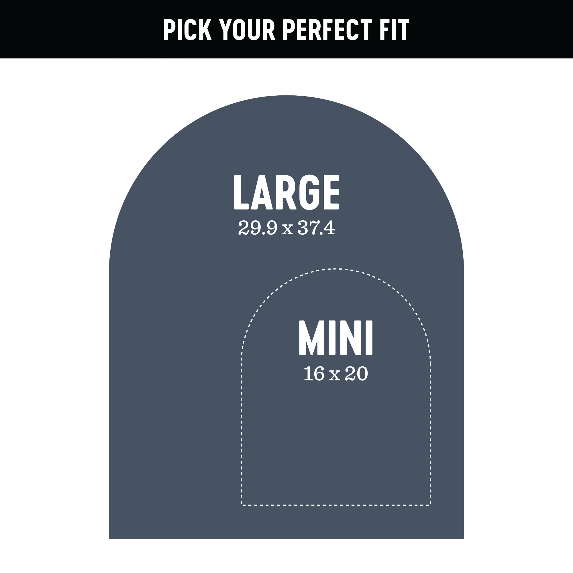 Mini Arch Magnetic Wall Decal in Blue Slate - Image 3