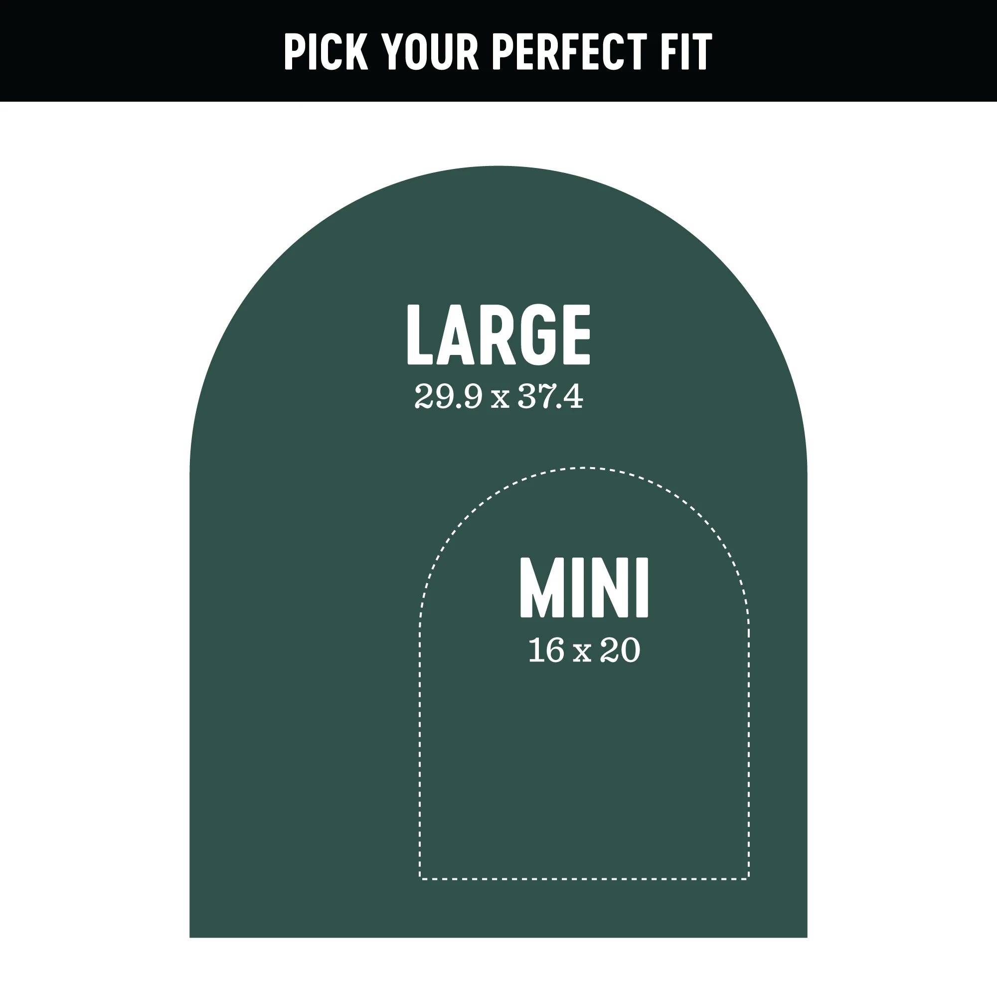 Mini Arch Magnetic Wall Decal in Hunter Green - Image 3