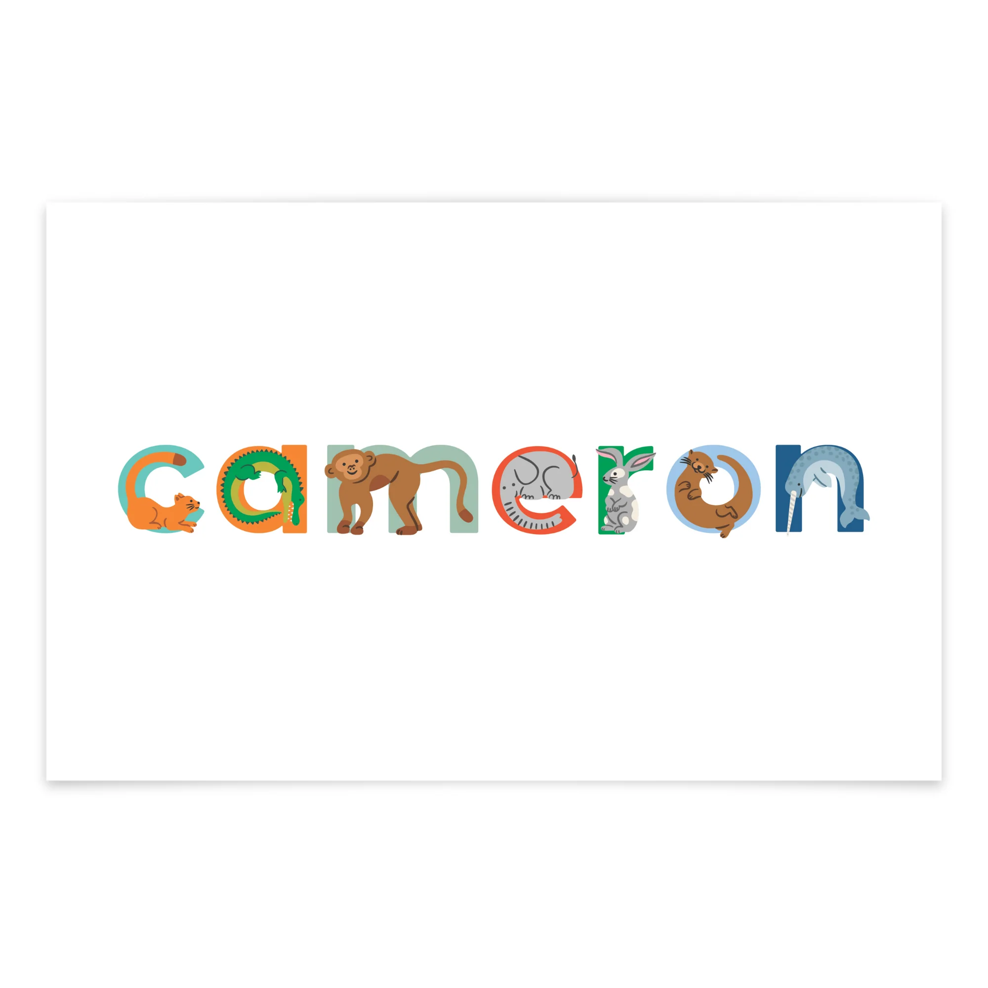 Personalized Name Animal Alphabet Art Print - Image 4