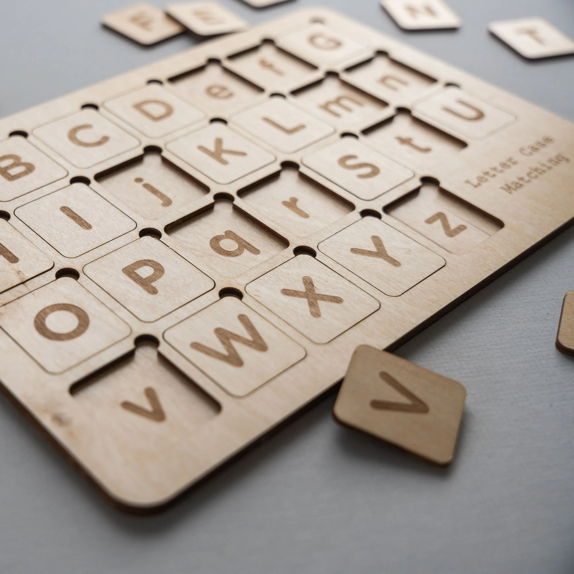 Wooden Letter Case Matching Game Puzzle - Image 4